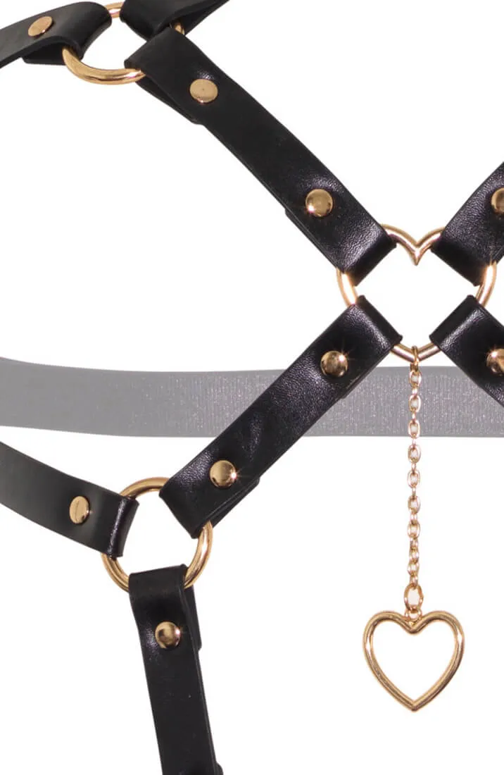 Black faux leather body harness - What's Your Kink