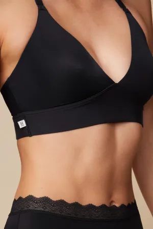 Bliss Lace Halterneck Bralette in Black