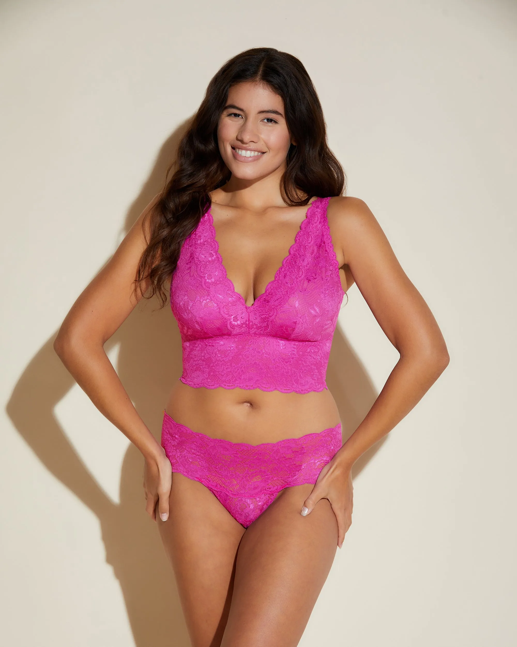 Curvy Plungie Longline Bralette