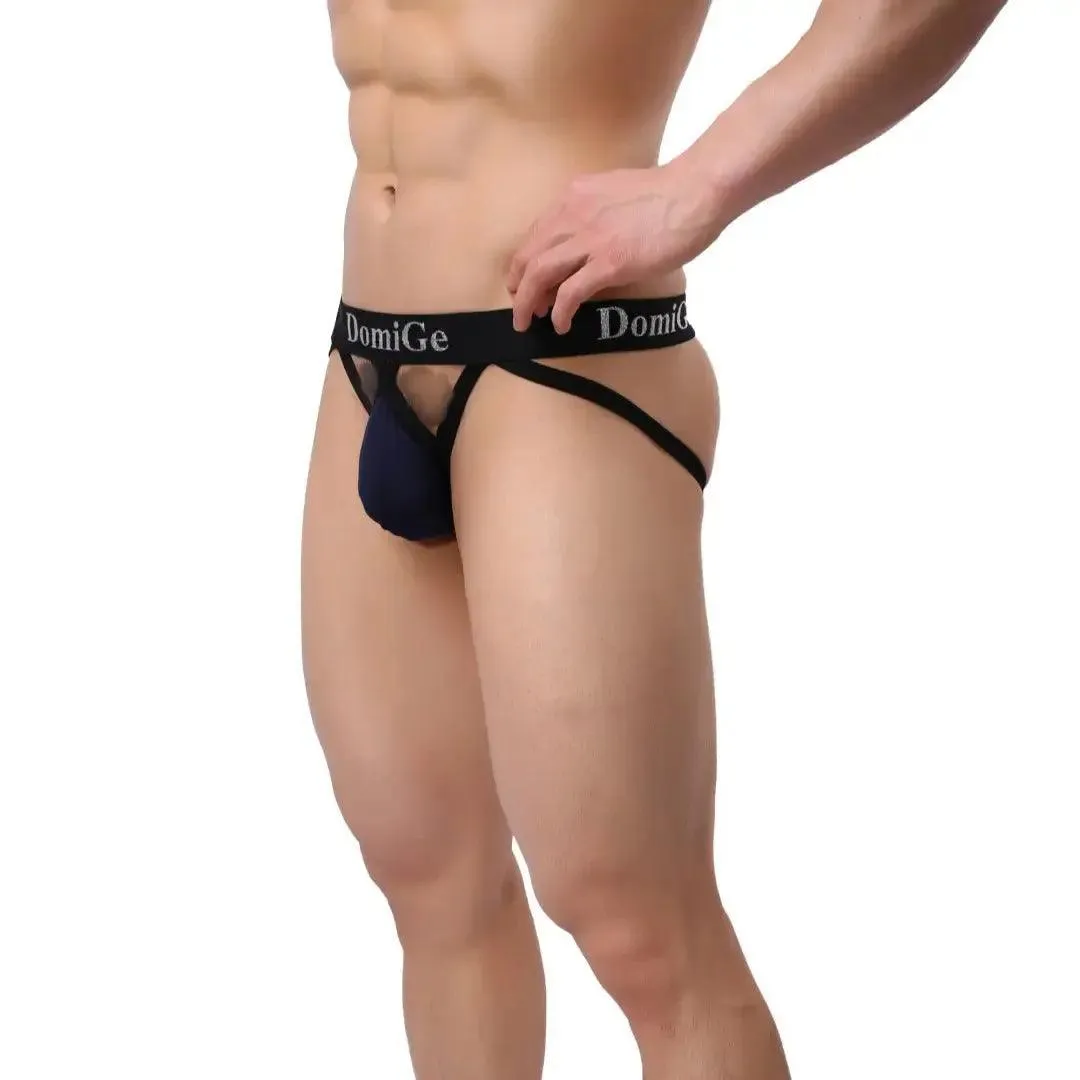 DomiGe Men's Jock Strap 3D Shield W-Shape Male Underwear