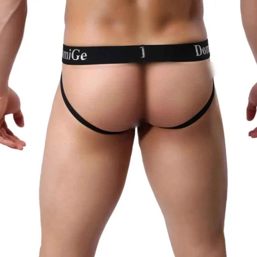 DomiGe Men's Jock Strap 3D Shield W-Shape Male Underwear
