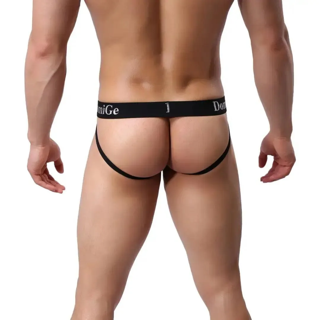 DomiGe Men's Jock Strap 3D Shield W-Shape Male Underwear