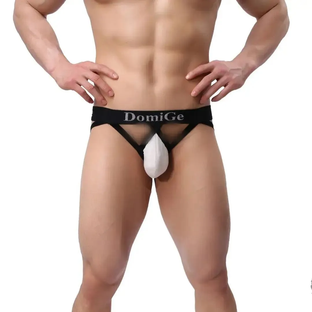 DomiGe Men's Jock Strap 3D Shield W-Shape Male Underwear