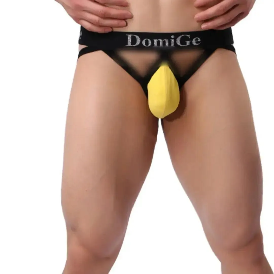 DomiGe Men's Jock Strap 3D Shield W-Shape Male Underwear