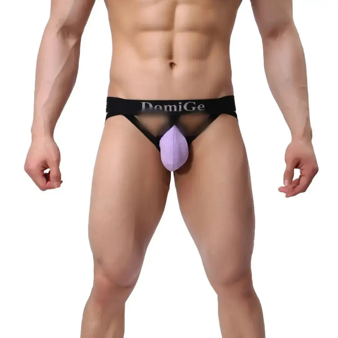 DomiGe Men's Jock Strap 3D Shield W-Shape Male Underwear