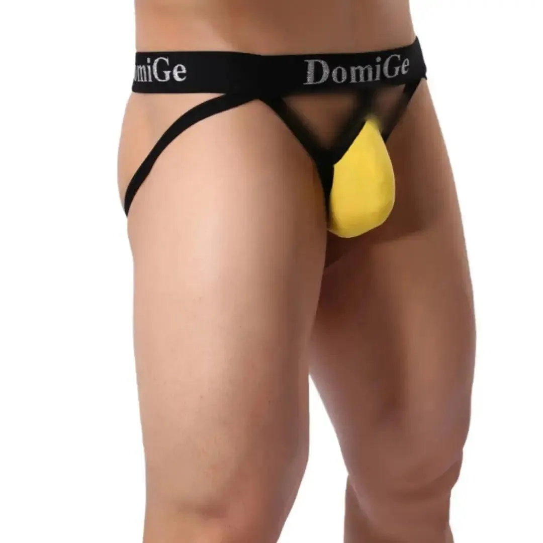 DomiGe Men's Jock Strap 3D Shield W-Shape Male Underwear