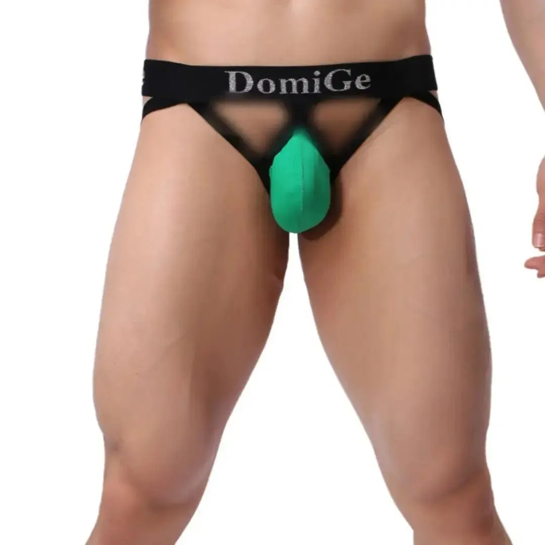 DomiGe Men's Jock Strap 3D Shield W-Shape Male Underwear