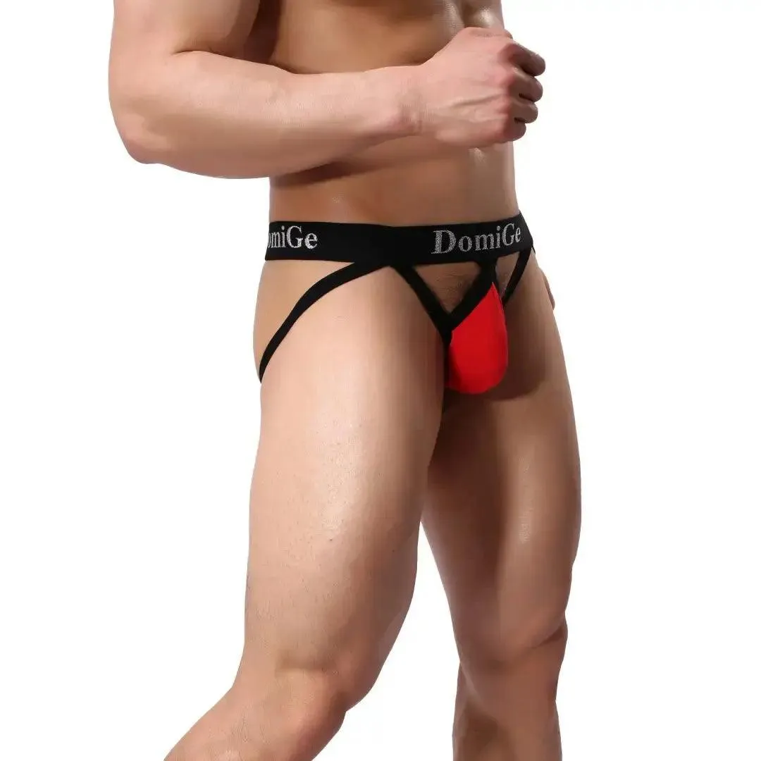 DomiGe Men's Jock Strap 3D Shield W-Shape Male Underwear