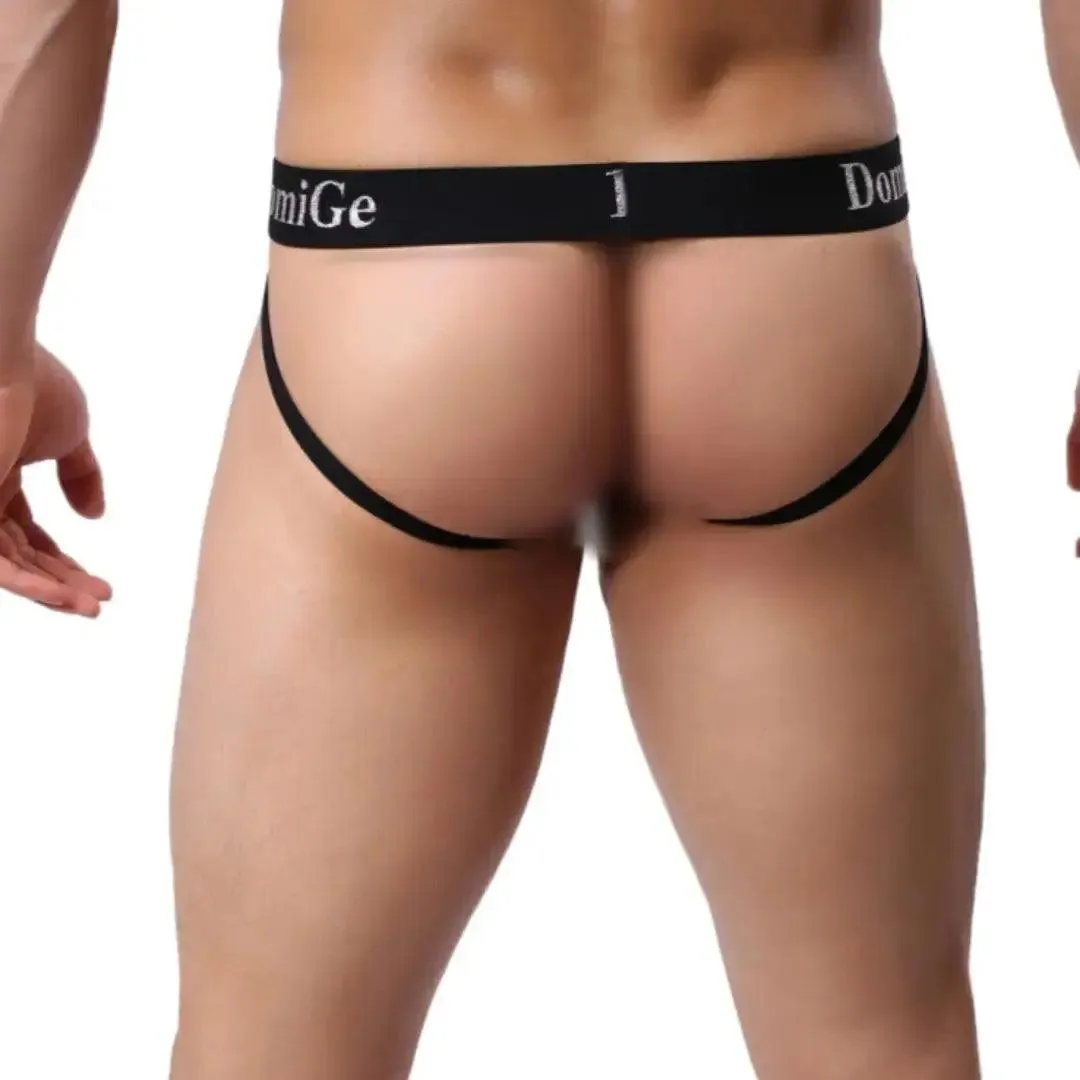 DomiGe Men's Jock Strap 3D Shield W-Shape Male Underwear