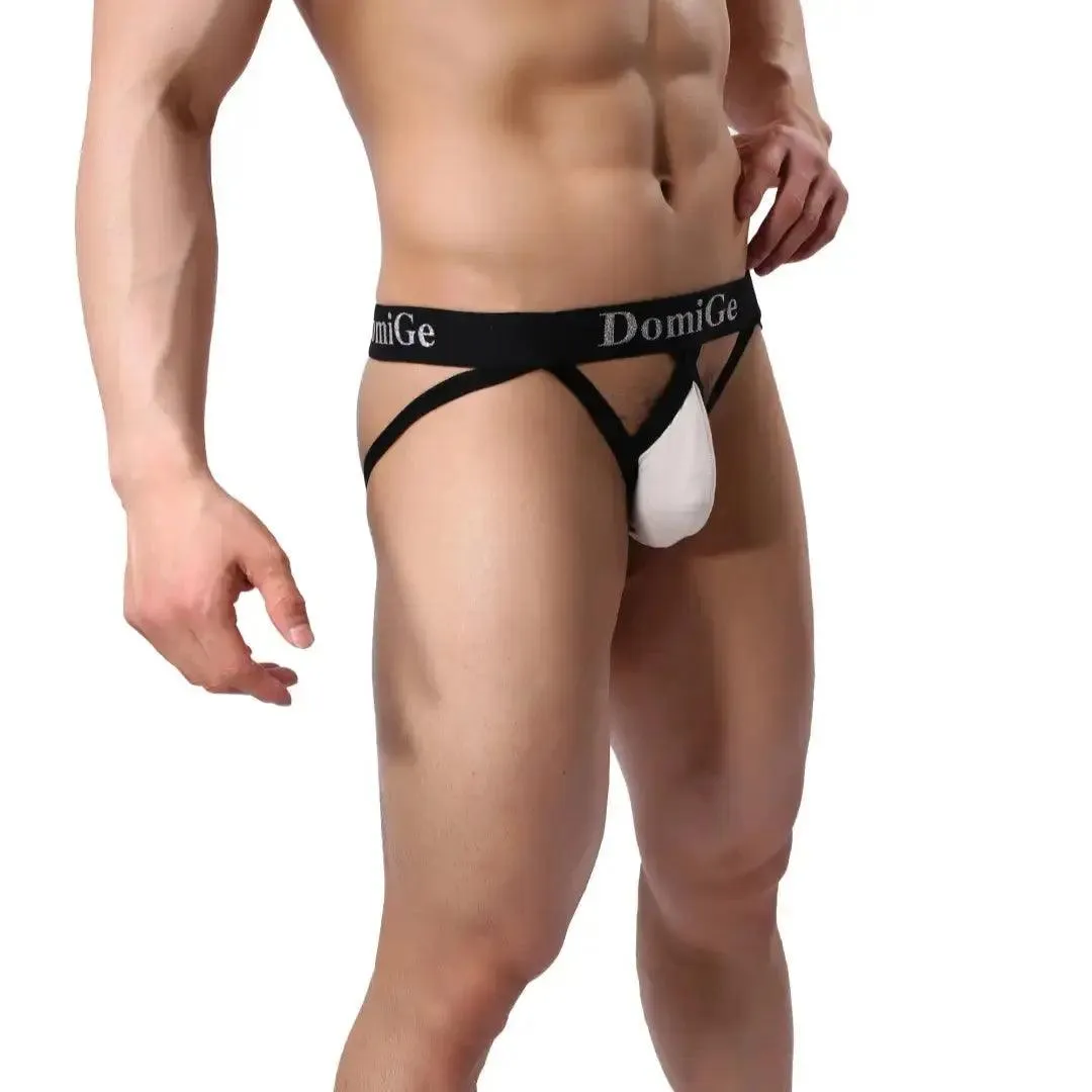 DomiGe Men's Jock Strap 3D Shield W-Shape Male Underwear
