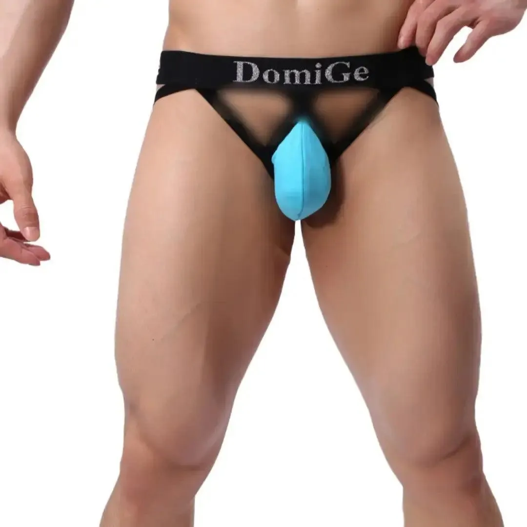 DomiGe Men's Jock Strap 3D Shield W-Shape Male Underwear