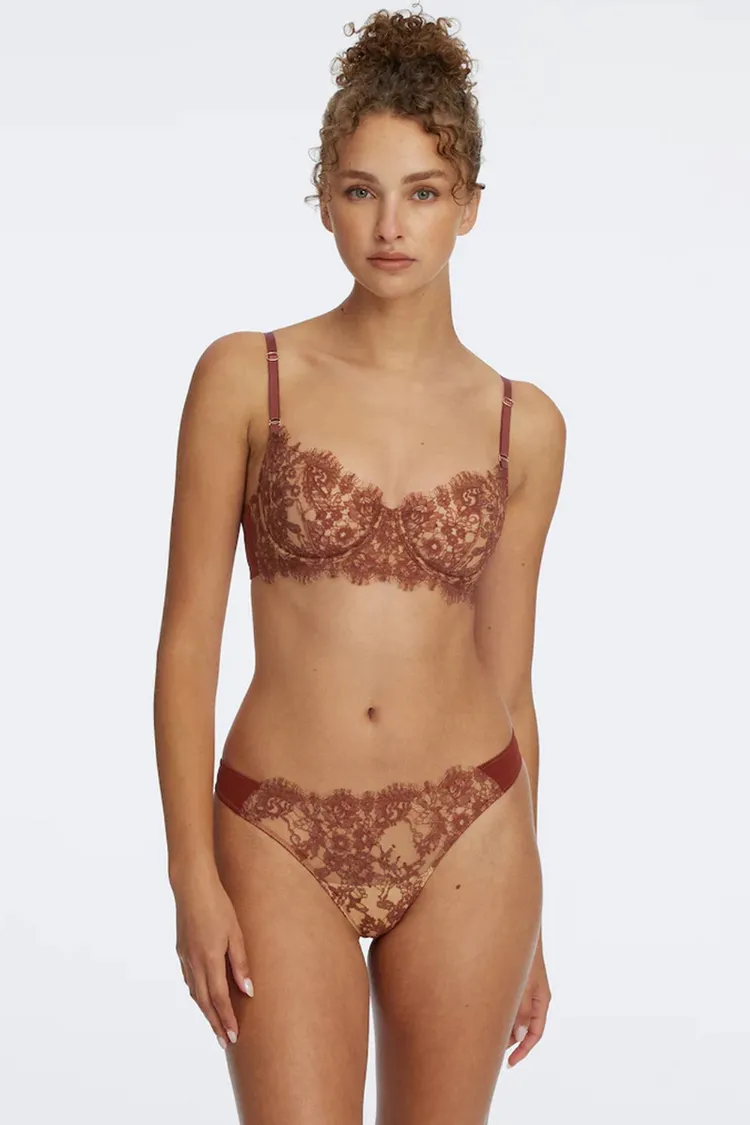 Entice Balconette Bra In Clay