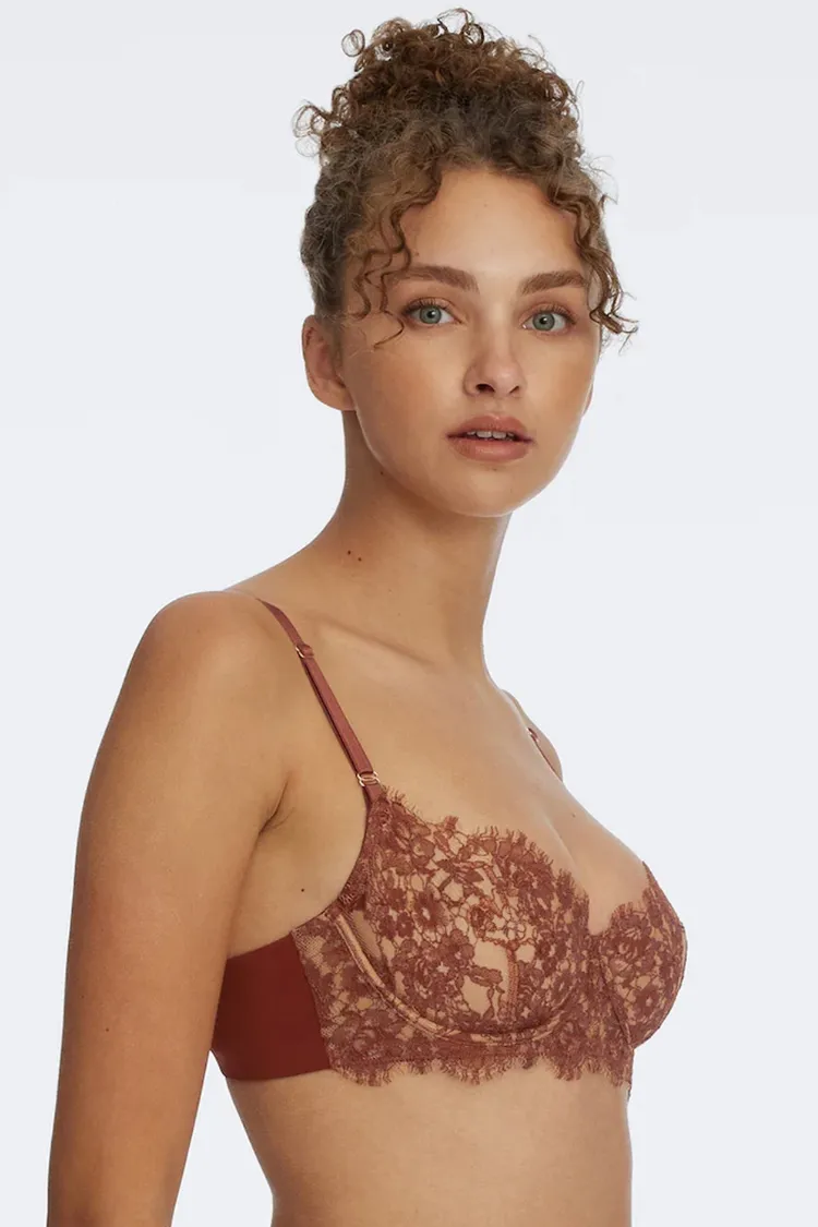 Entice Balconette Bra In Clay