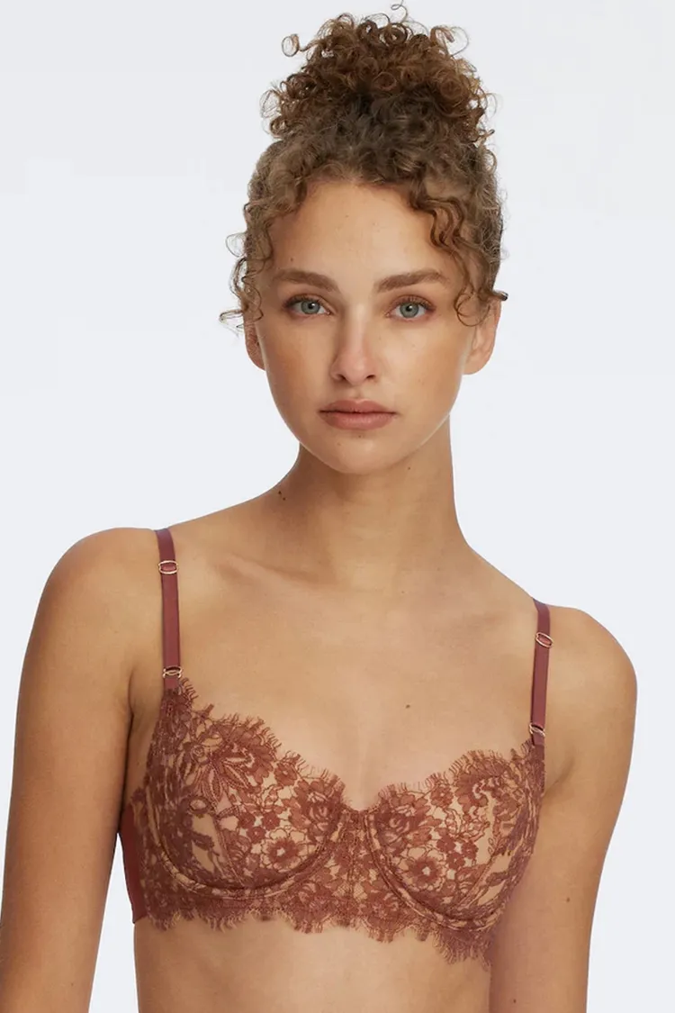 Entice Balconette Bra In Clay