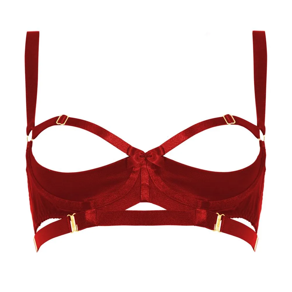 Gia Shelf Bra Burnt Red