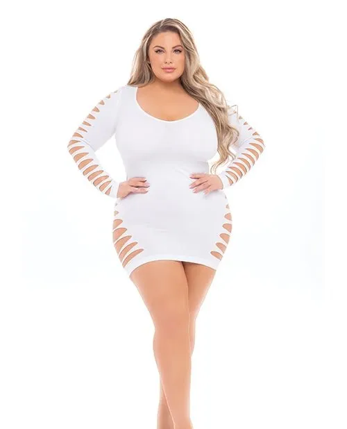 Hot Babe In Lust- Plus Size Seamless Dress- Avail in White Or Black