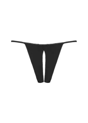 Le Petit Secret Openable Thong (Black)
