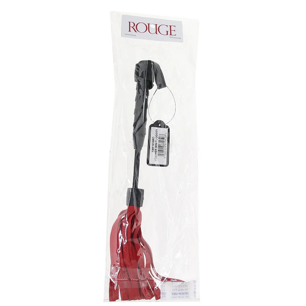 Leather Mini Flogger in Red
