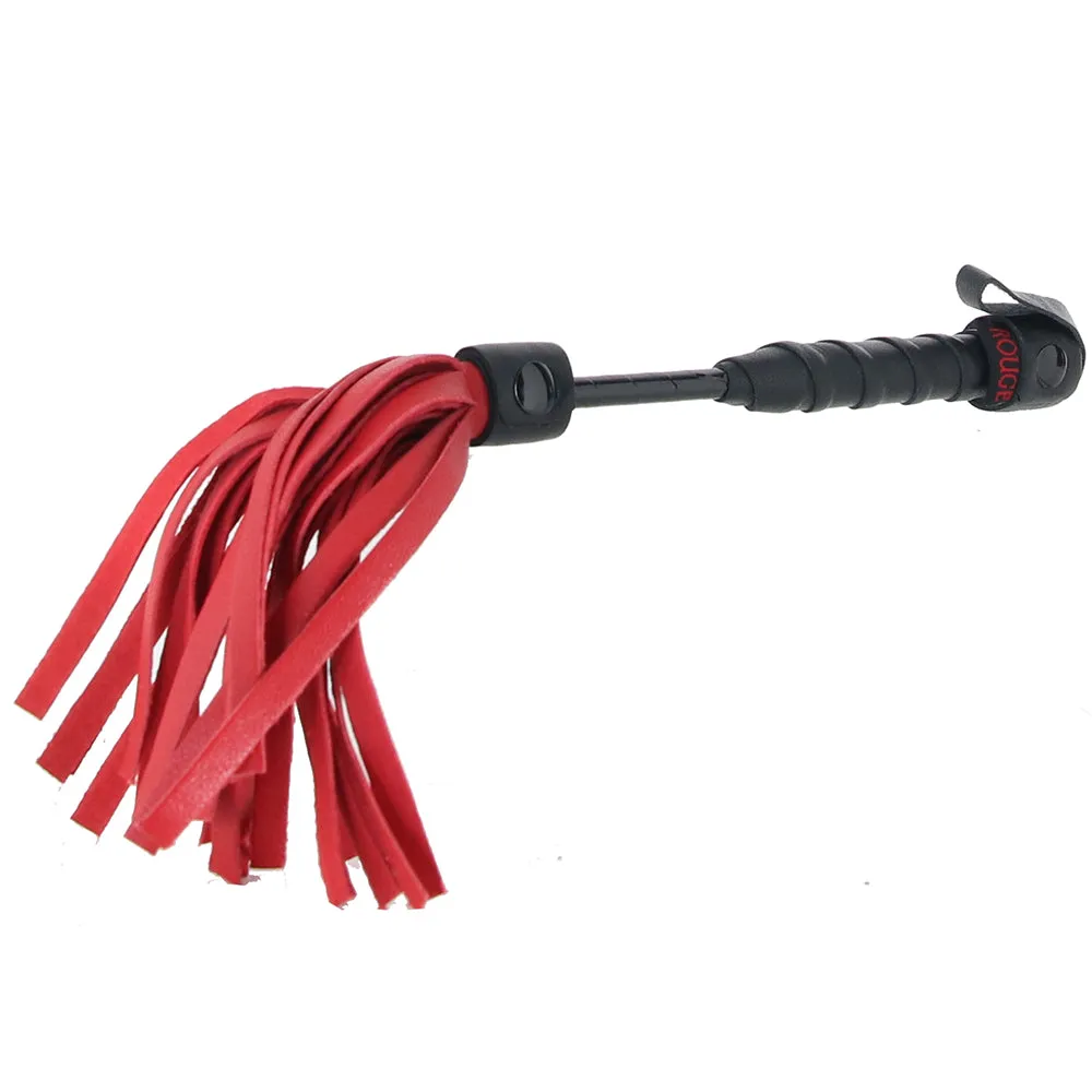 Leather Mini Flogger in Red