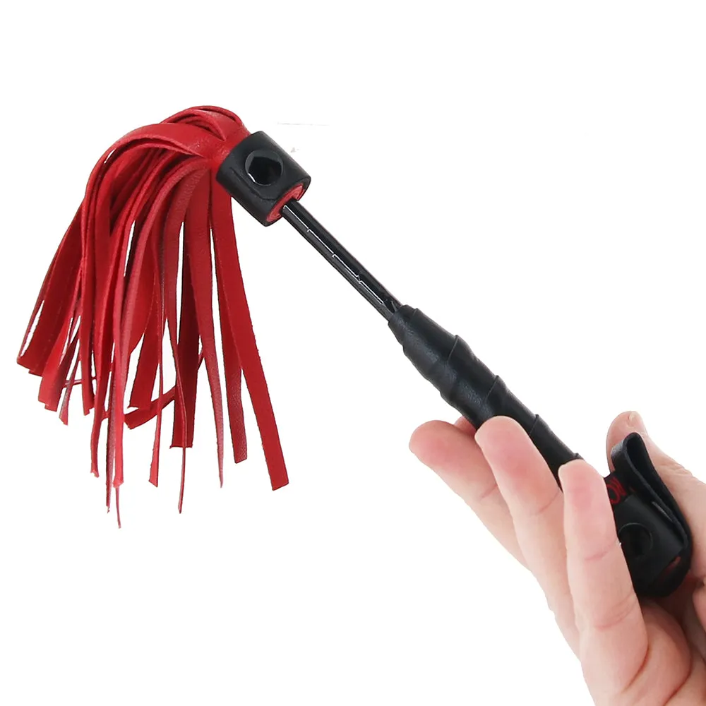 Leather Mini Flogger in Red