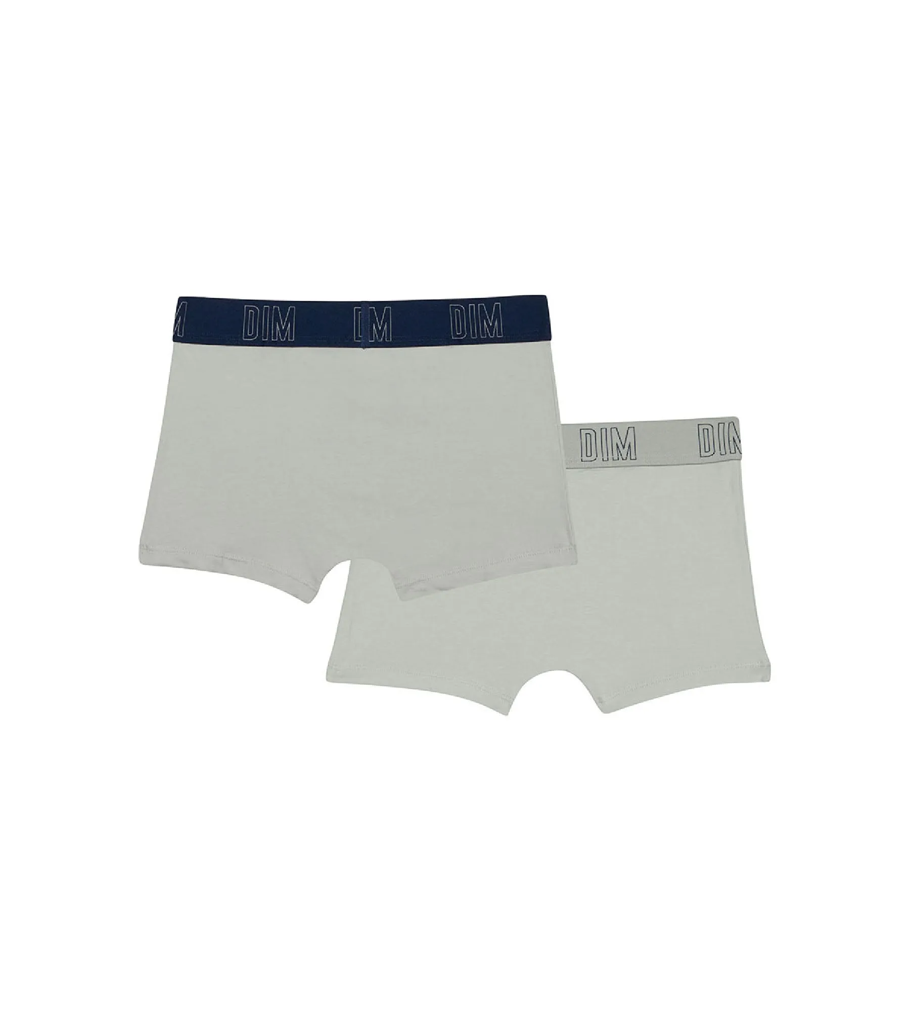 Lot de 2 boxers garçon en coton bio Gris Bleu Dim Skin Care