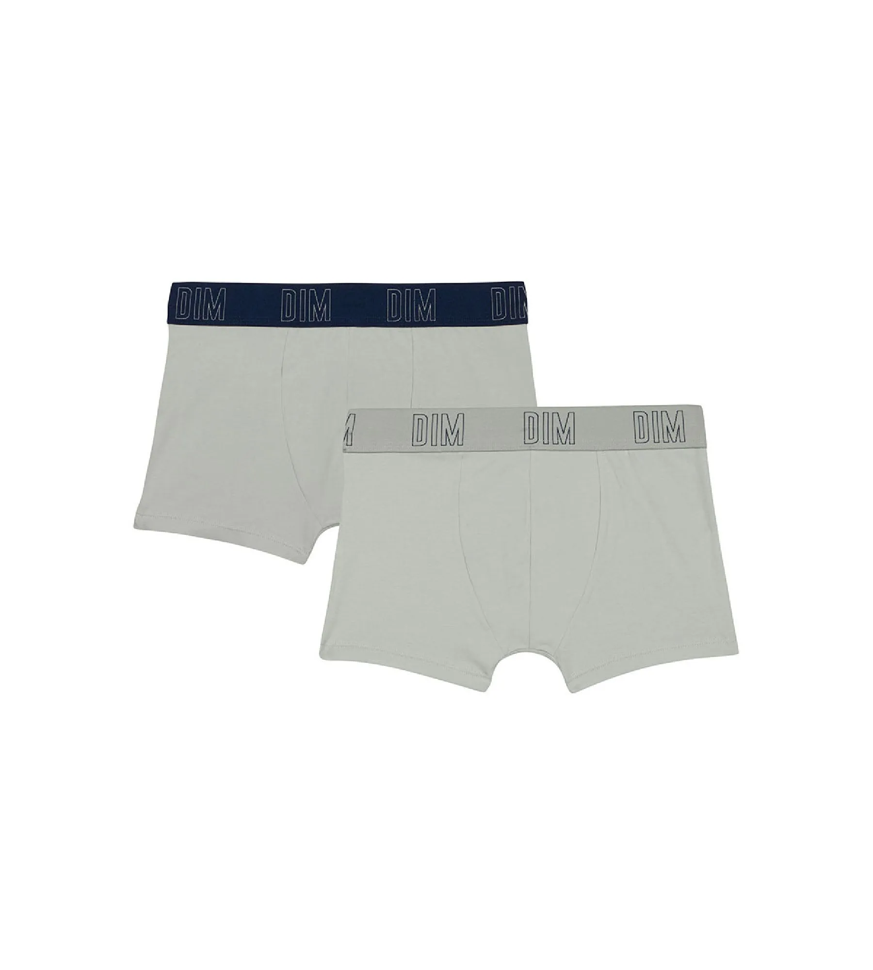 Lot de 2 boxers garçon en coton bio Gris Bleu Dim Skin Care