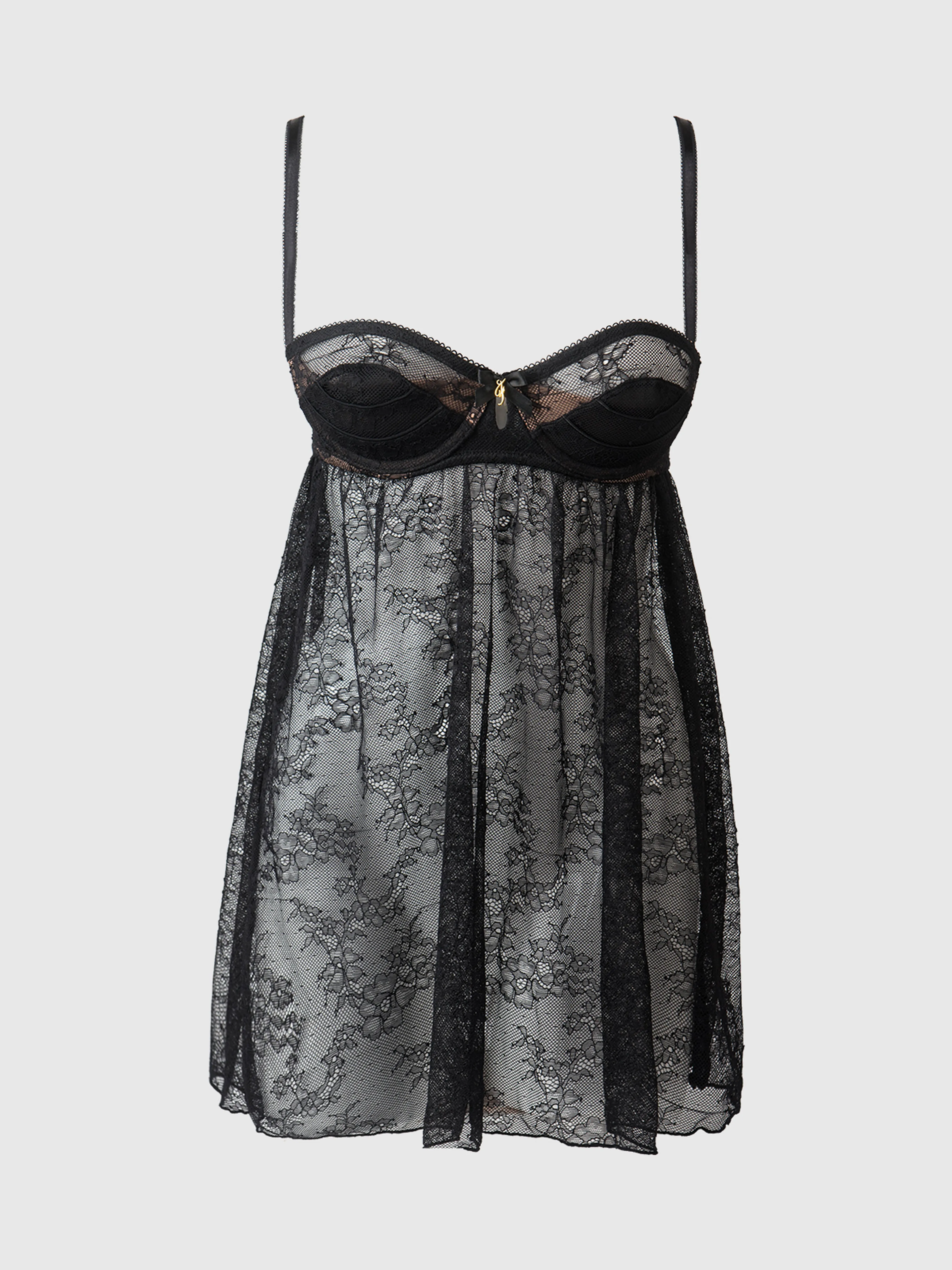 Luella Lace & Satin Cup Babydoll