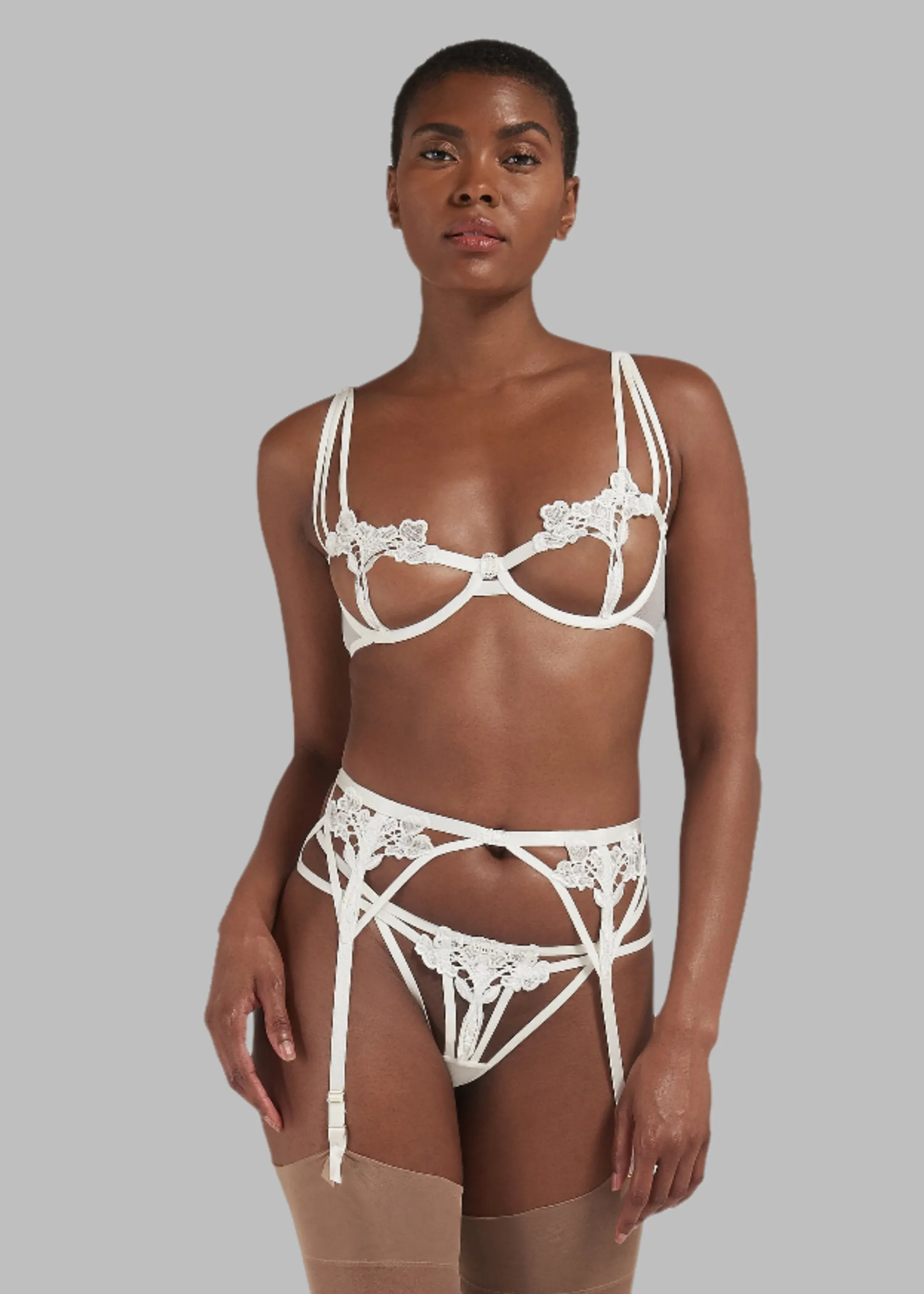 Nova Suspender Belt (Ivory)