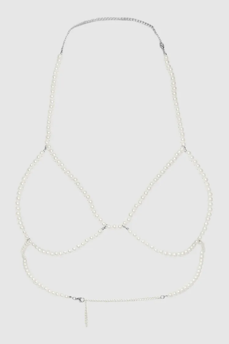 Pearl Triangle Bra Jewelry