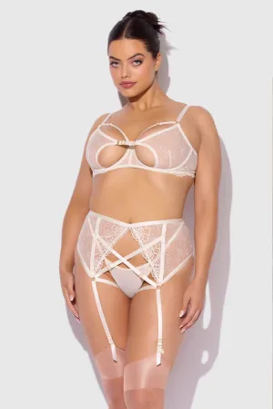 Rosalie Embroidered Lace Plus Size Lingerie Set