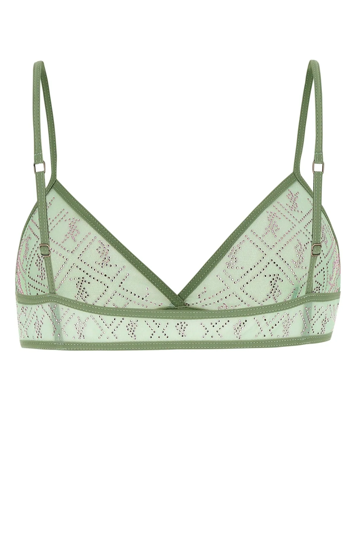 Saint Laurent Logo Embellished Triangle Bra
