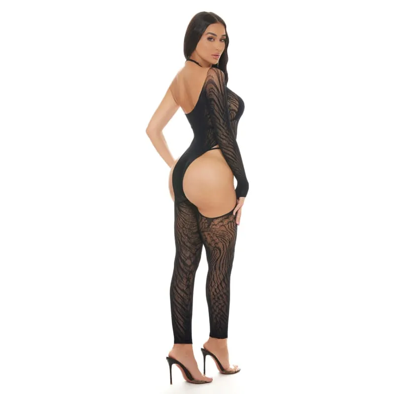 Star Sign Bodystocking Black - Os
