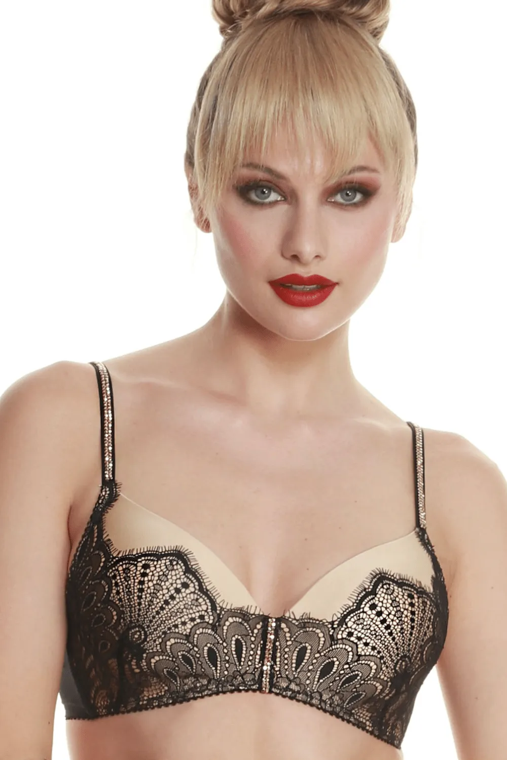 Tresor Wireless Bra with Swarovski Crystals (B-D sizing)