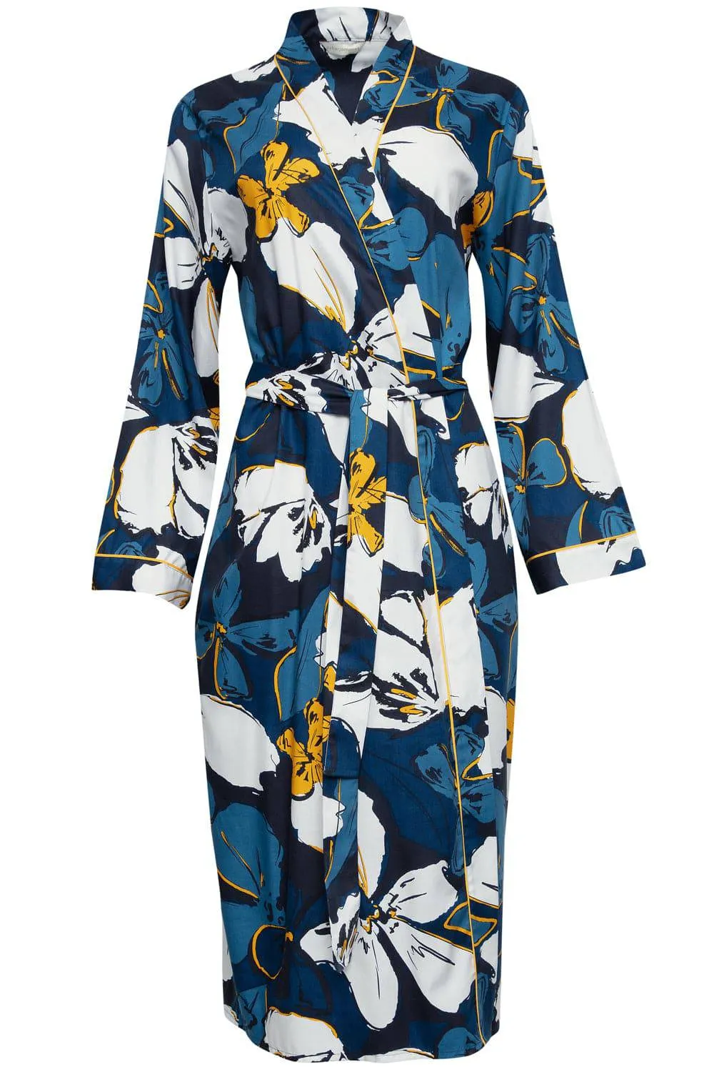 Verity Floral Print Long Dressing Gown, Size UK 8