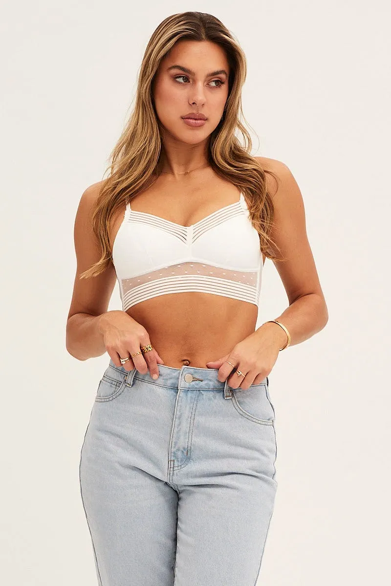 White Mesh Bralette