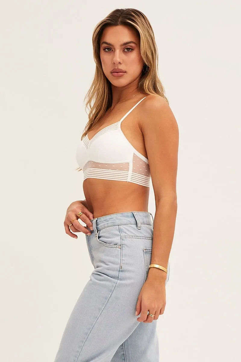 White Mesh Bralette