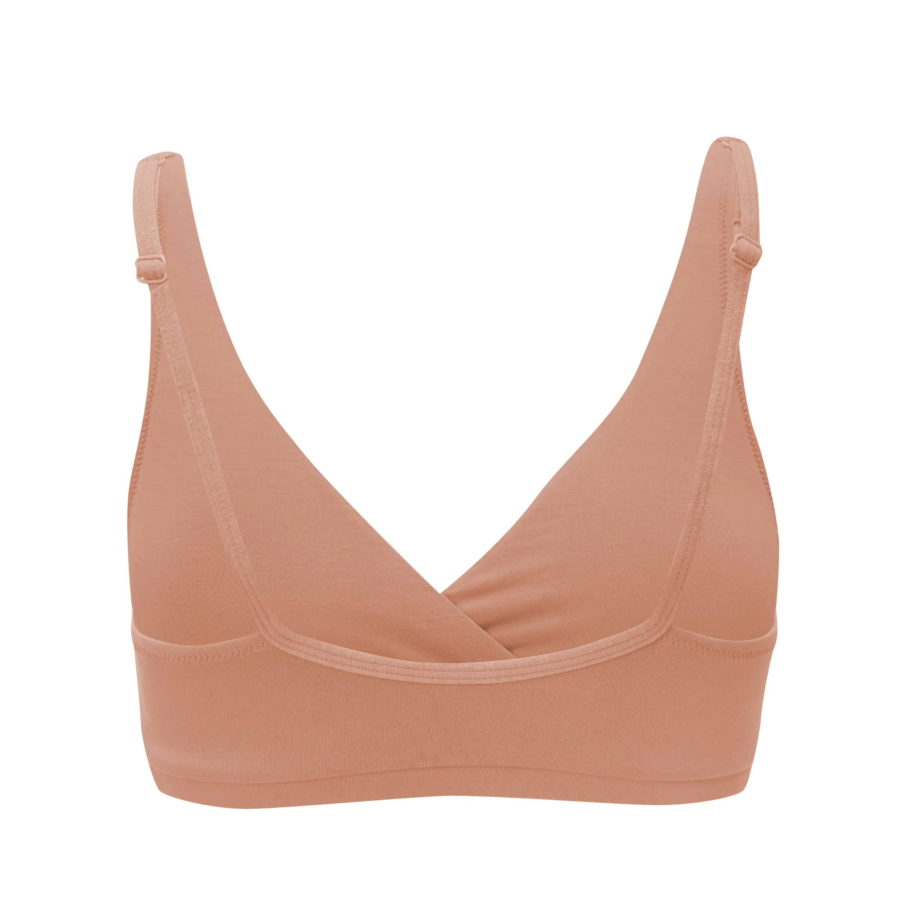 Women's Cross Front Bralette in Latte