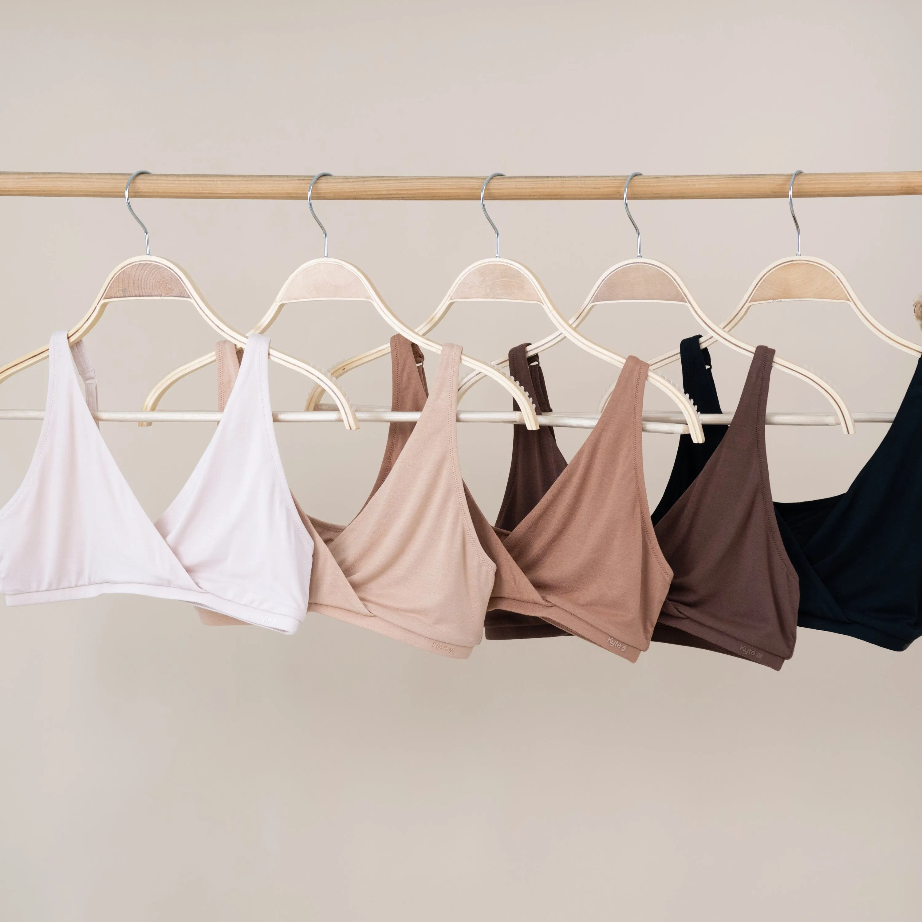 Women's Cross Front Bralette in Latte