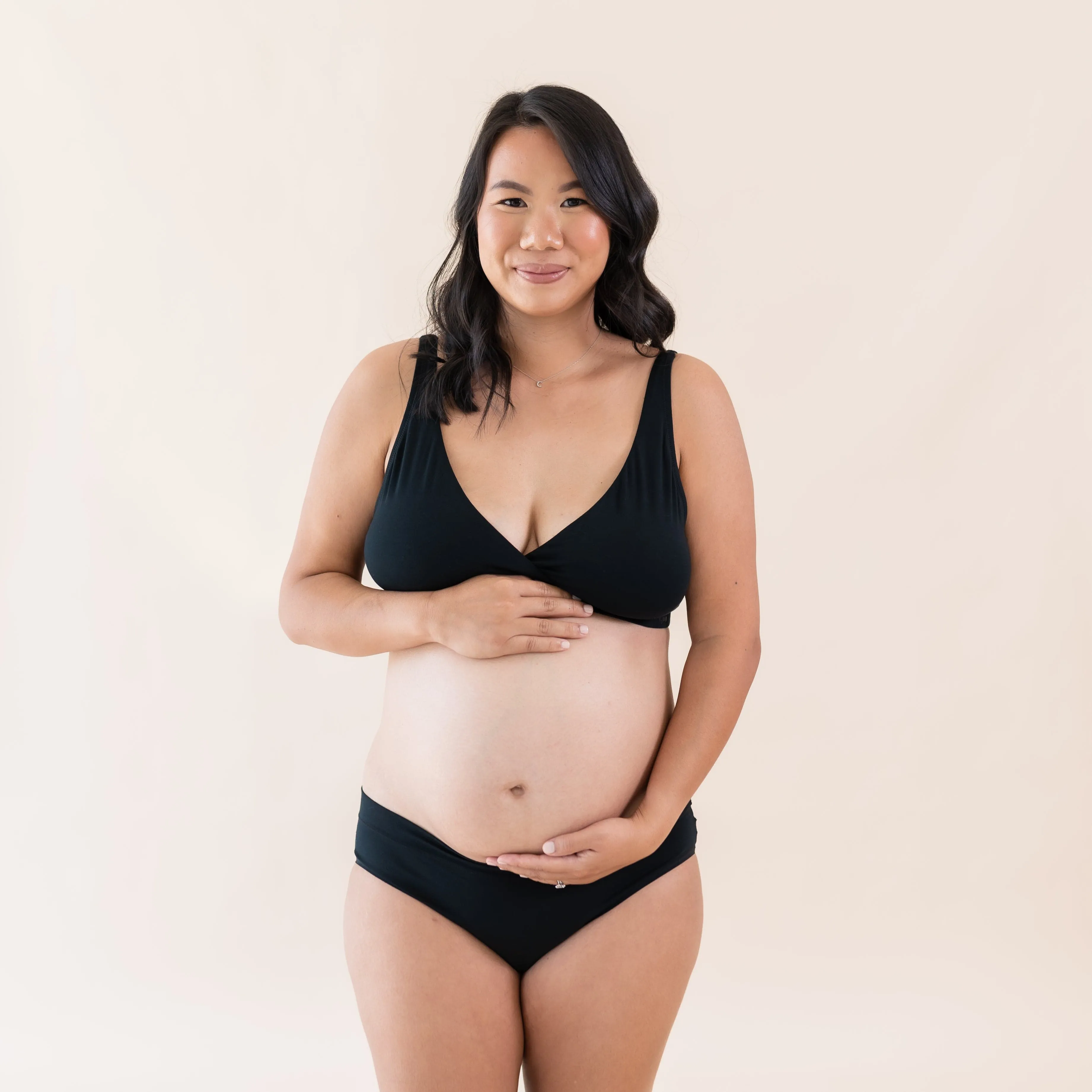 Women's Cross Front Bralette in Midnight